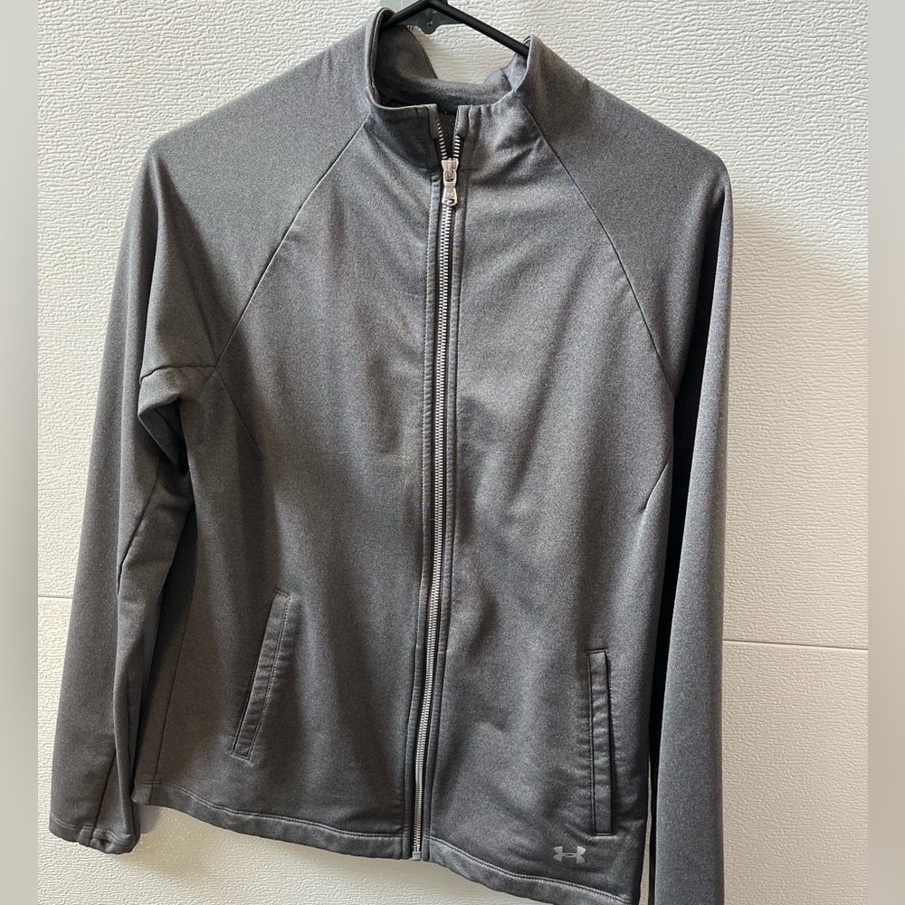 Grey under armour zip up